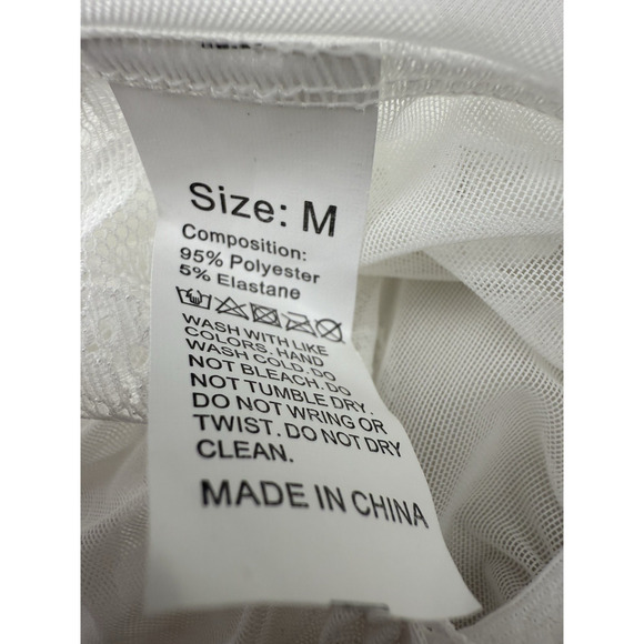 Women's Lace Sheer Ruffle Thong Panties Bowknot Mid Rise Comfortable Underwear M - Picture 8 of 11